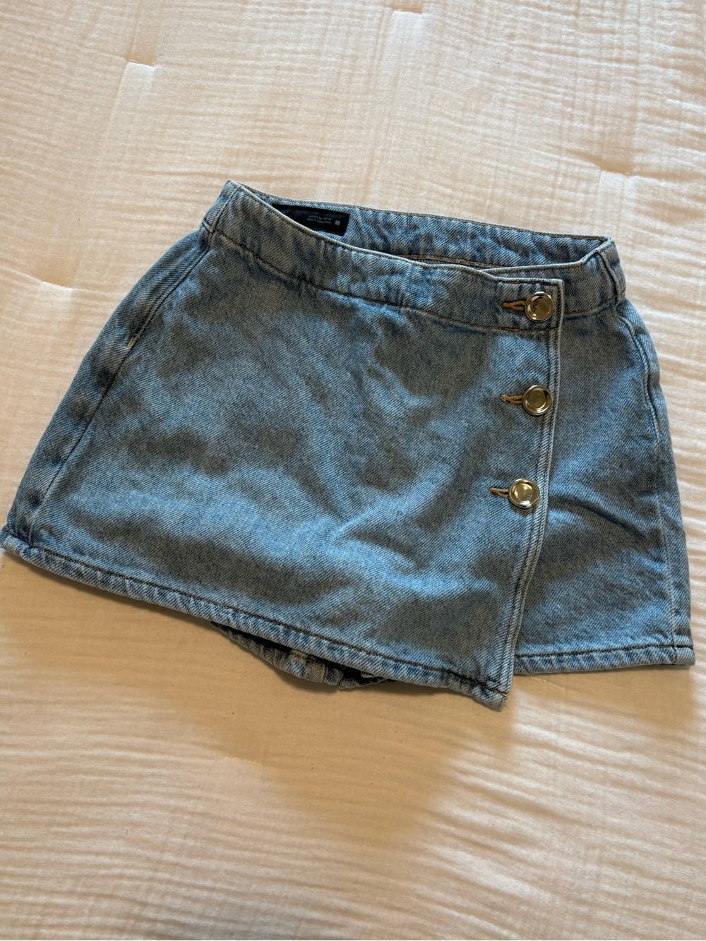 Zara blue denim skort